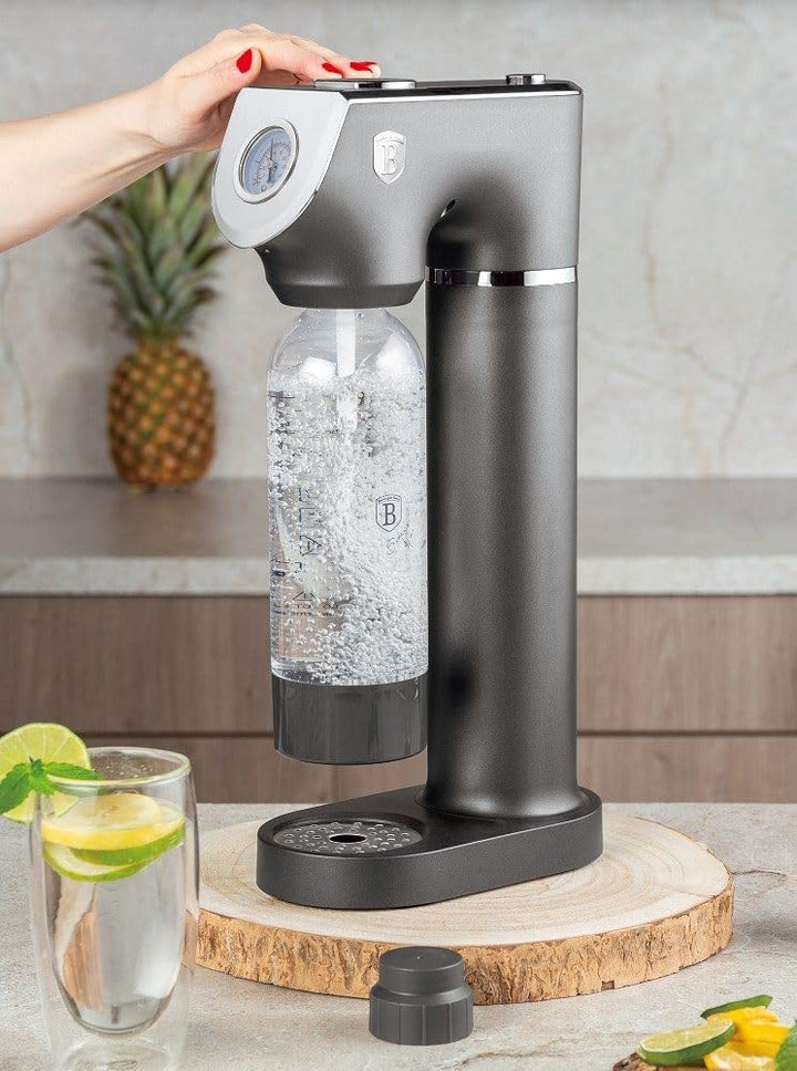 Berlinger Haus Wassersprudler Sodabereiter SODABAR + 2 Flaschen Anthrazit Kollektion | Stilvoll, kom