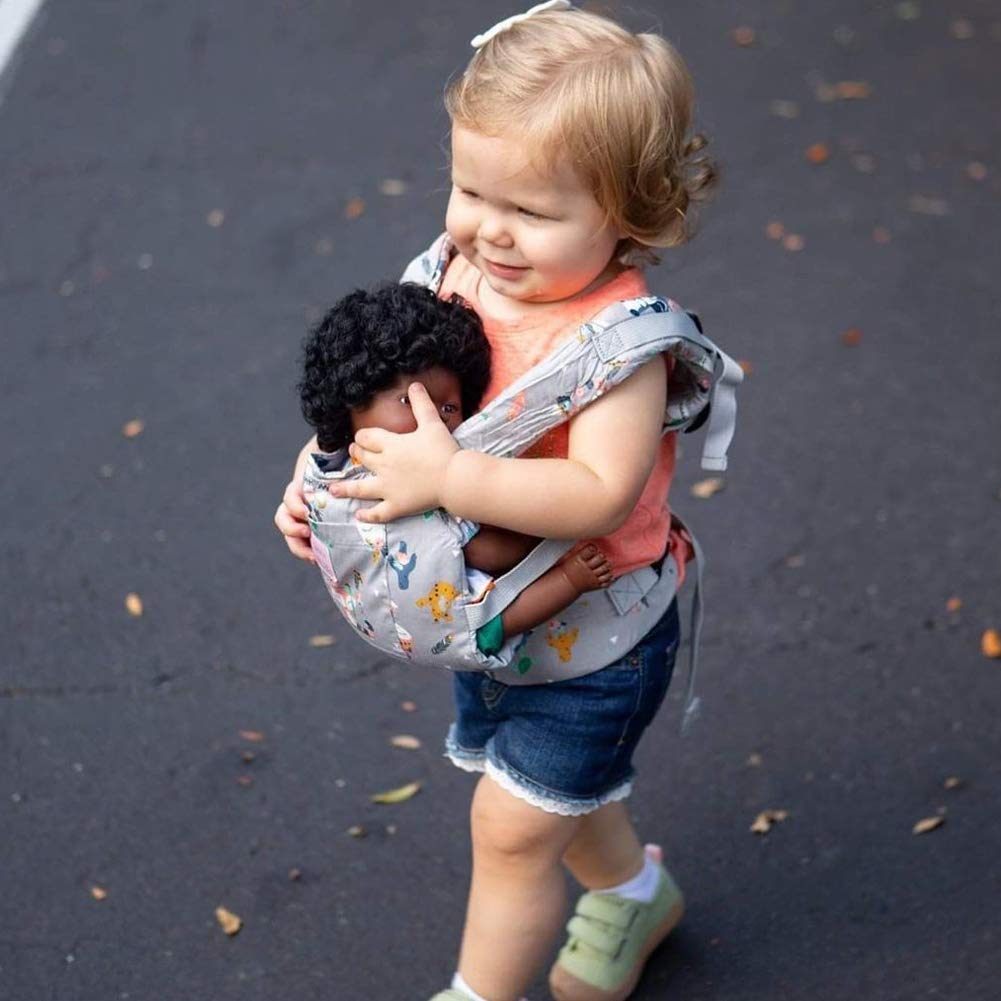 Bebamour Puppentrage für Mädchen, 3 in 1 weiches Tragetuch für Kinder, 100% Baumwolle Puppenzubehör(