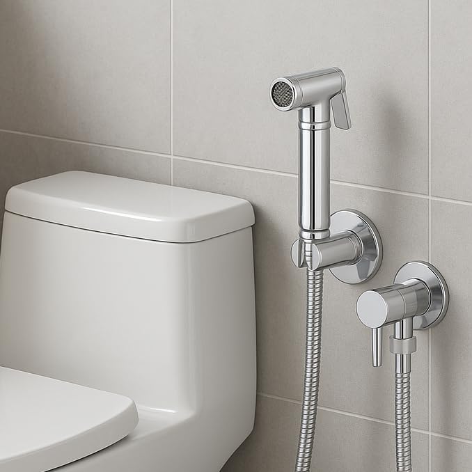 Xcel Home CAW 018 TH CAW011-TH Thermostat-Bidetdusche, verchromt, Duschkopf, Toilettenbrause aus Mes