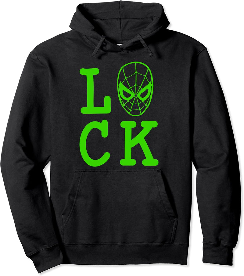 Marvel Spider-Man Large Luck Text Pullover Hoodie