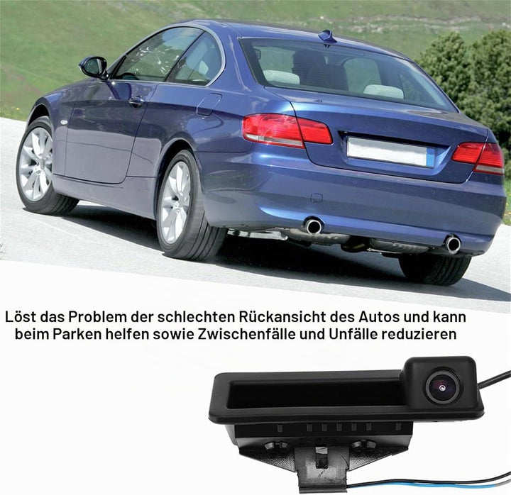 Rückfahrkamera DC12V IP66 Mini Auto-Kofferraum Griff Rückansicht 170 Grad Rückfahrkamera Fit for 3er