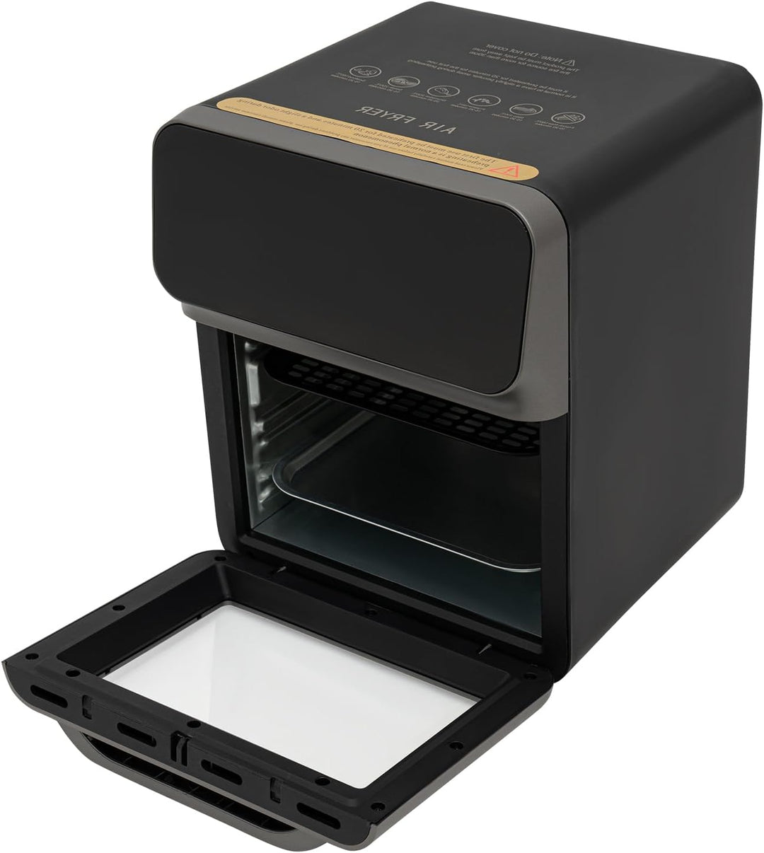 1350W Mini Backofen Schubladenartige Backofen mit LCD-Touchscreen, 13L Heissluftzirkulationssystem E