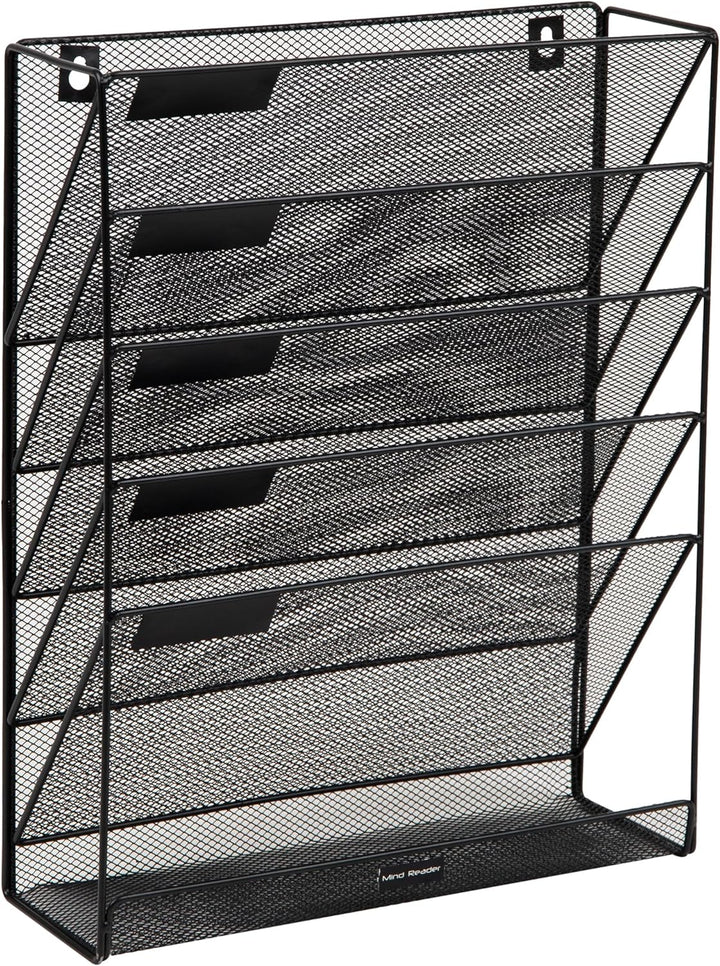 Mind Reader Stacked Dokumentenhalter zur Wandmontage, Papierablage, Aktenablage, Büro-Organizer, 6 F
