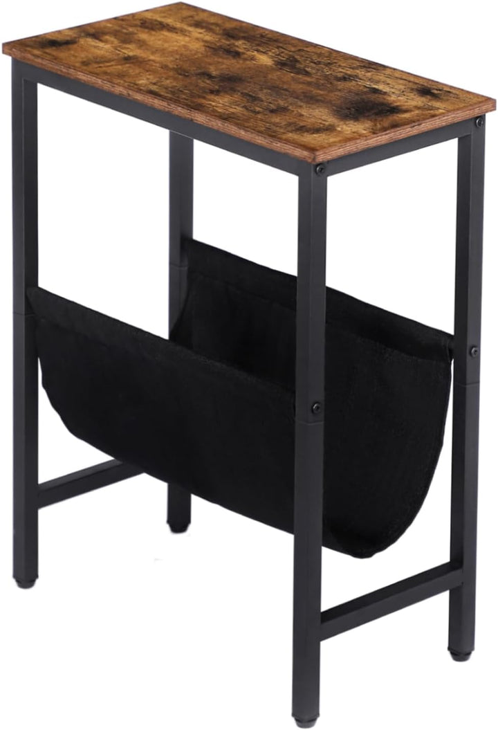 HOOBRO Beistelltisch, Sofatisch mit Stauraum, 48 x 24 x 61 cm, Nachttisch, Kaffeetisch, leicht zu mo