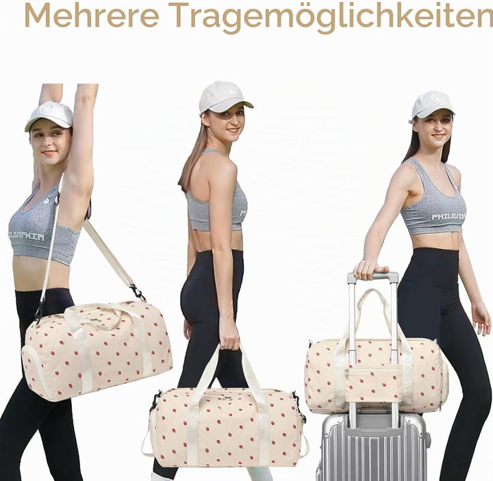 LOIDOU Sporttasche Reisetasche Frauen Mädchen Jungen Sporttasche mit grossem Schuhfach Nassfach Spor