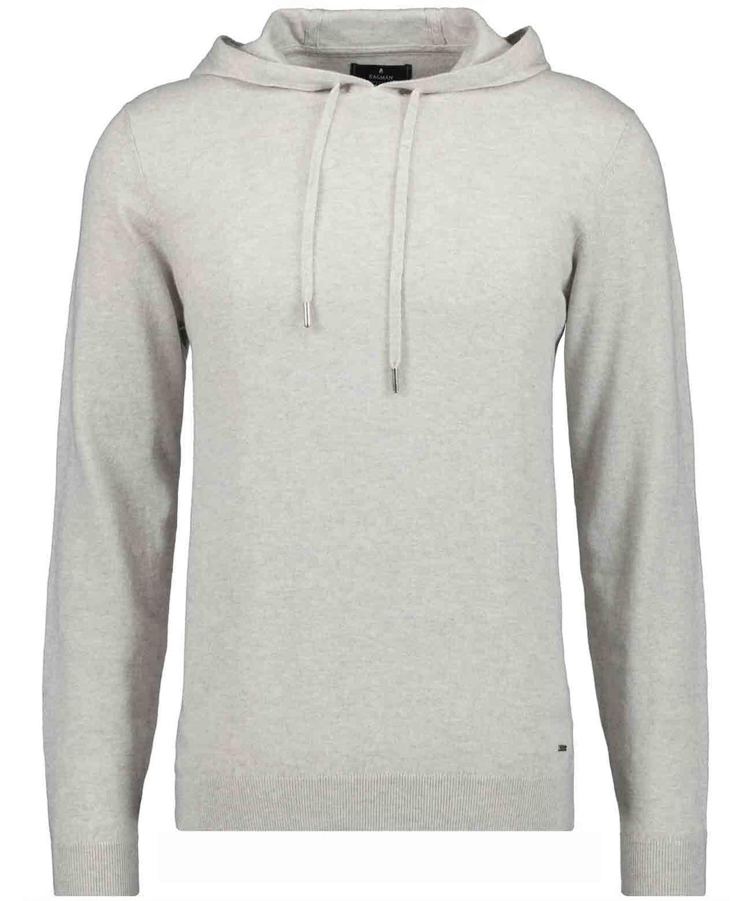 RAGMAN Herren Srickpullover mit Kapuze, S Hellgrau-013