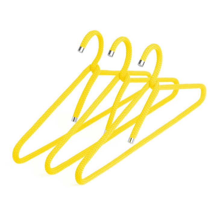 Peppermint Products Hanger | 3er Textil-KLEIDERBÜGEL-Set aus Seil | Rutschfester Designer-Bügel f. J