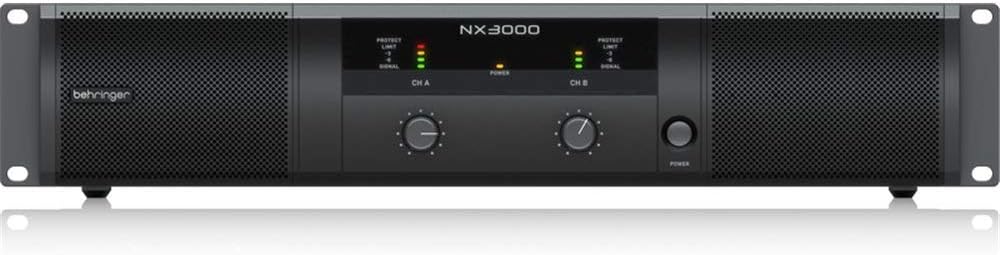 Behringer NX3000 Ultraleichter 3000-Watt-Class-D-Leistungsverstärker mit SmartSense-Lautsprecherimpe