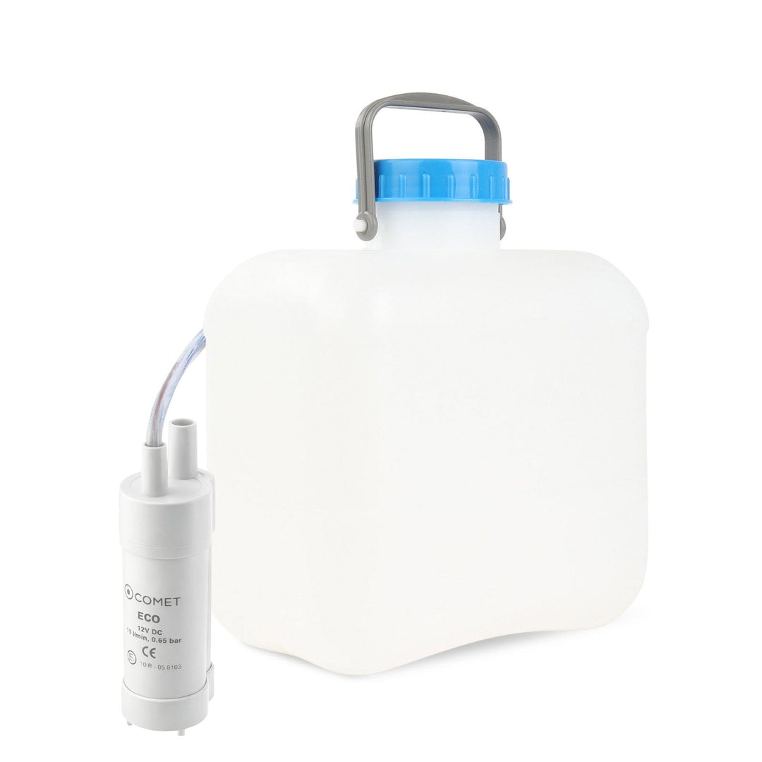Weithalskanister Set 16 Liter Wasserkanister Kanister inkl Tauchpumpe 12v 11 l/min.