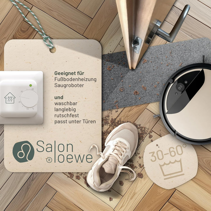Salonloewe Fussmatte waschbar Schuhparkplatz Anthrazit 30 x 100 cm Eingangs-Matte Läufer schmal unif