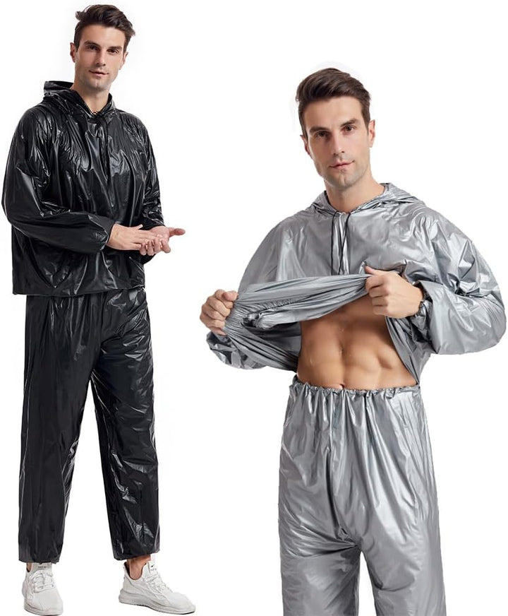 DawnBreak Sauna Sweat Suit for Women/Men with Hoodie Zipper Weight Loss Fitness Exercise Gym Workout
