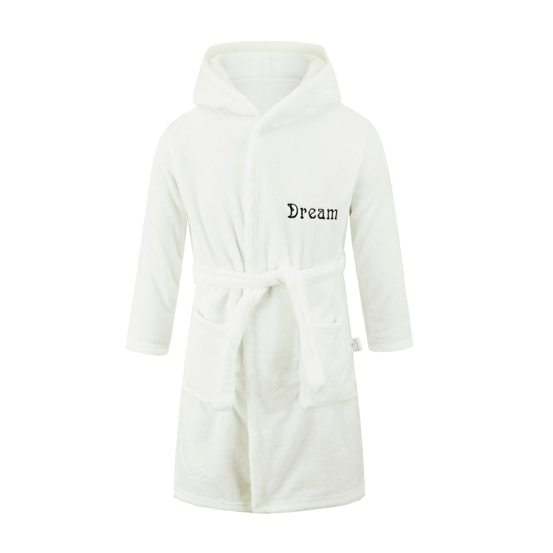 Unisex Baby Mit Kapuze Bademantel Kinder Flanell Pyjama Morgenmantel zum Jungen Mädchen Nachtwäsche