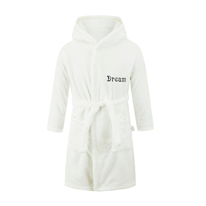 Unisex Baby Mit Kapuze Bademantel Kinder Flanell Pyjama Morgenmantel zum Jungen Mädchen Nachtwäsche