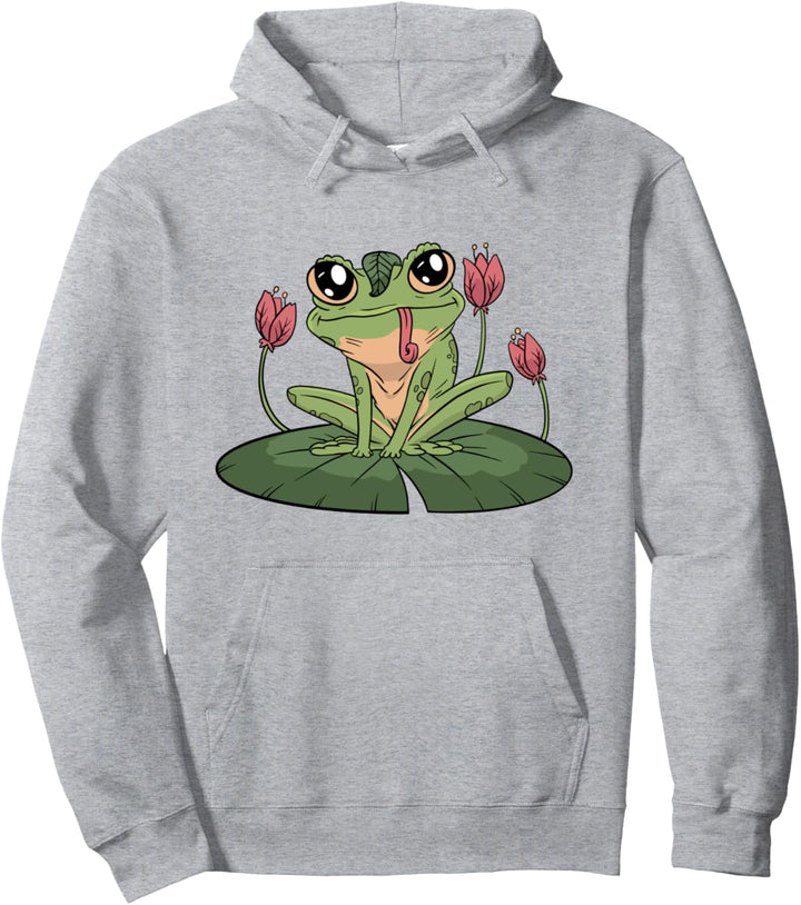 Frosch im Blatt Amphibien Pullover Hoodie