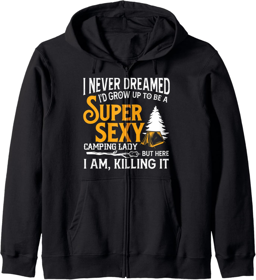 Funny Super Sexy Camping Lady Camper Novelty Outdoor Kapuzenjacke