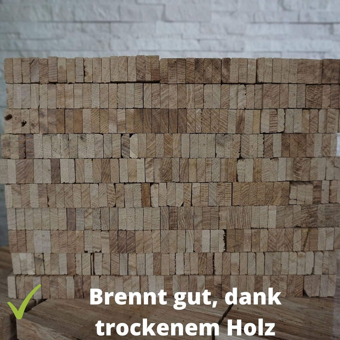 30 kg Eiche Brennholz – Sehr sauber und trocken – Perfektes Anfeuerholz für eine gemütliche Raumwärm
