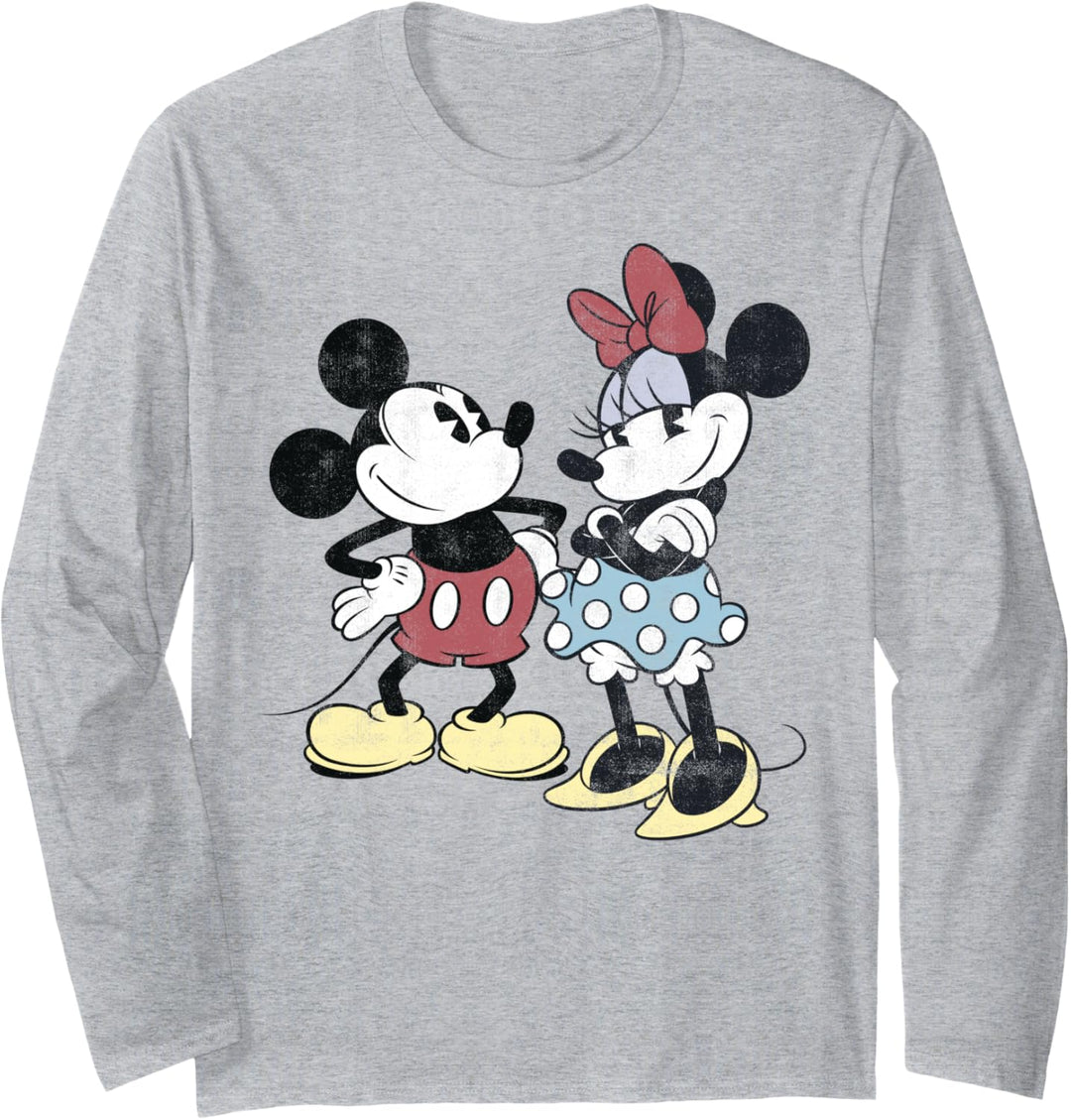 Disney Mickey And Friends Mickey And Minnie Retro Portrait Langarmshirt