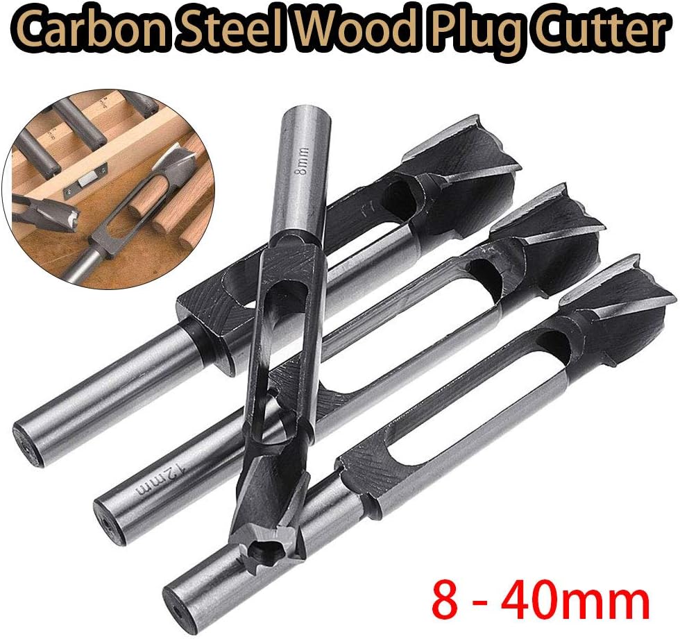 tooloflife Holzstopfenschneider, 13 mm 1/2 Zoll Schaft, Durchmesser 8 mm 10 mm 12 mm 14 mm 15 mm 16