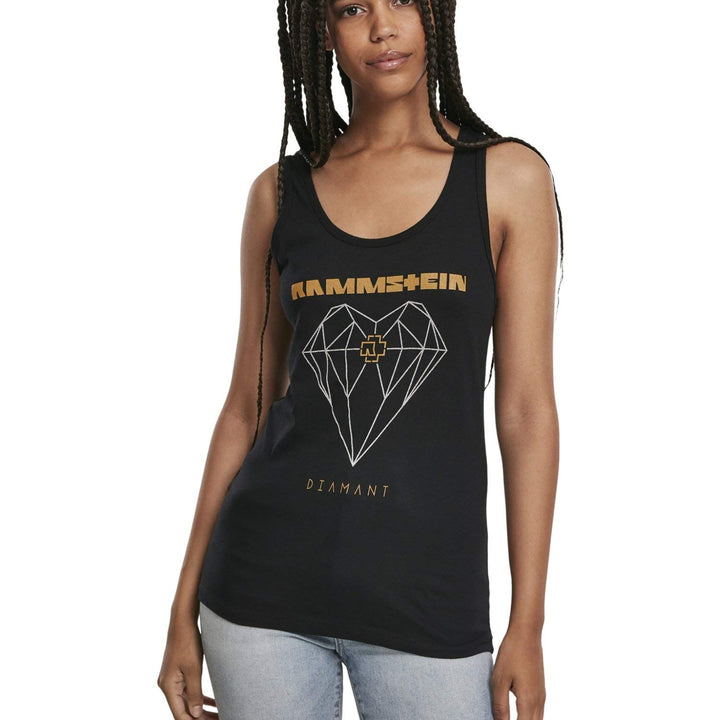 Rammstein Damen Ladies Diamant Tanktop M Schwarz (Black 00007), M Schwarz (Black 00007)
