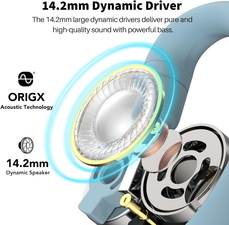 TOZO O2 Open Ear Kopfhörer 5.3 Bluetooth Kopfhörer mit DSP Noise Cancelling, 42 Std Kabellose Kopfhö