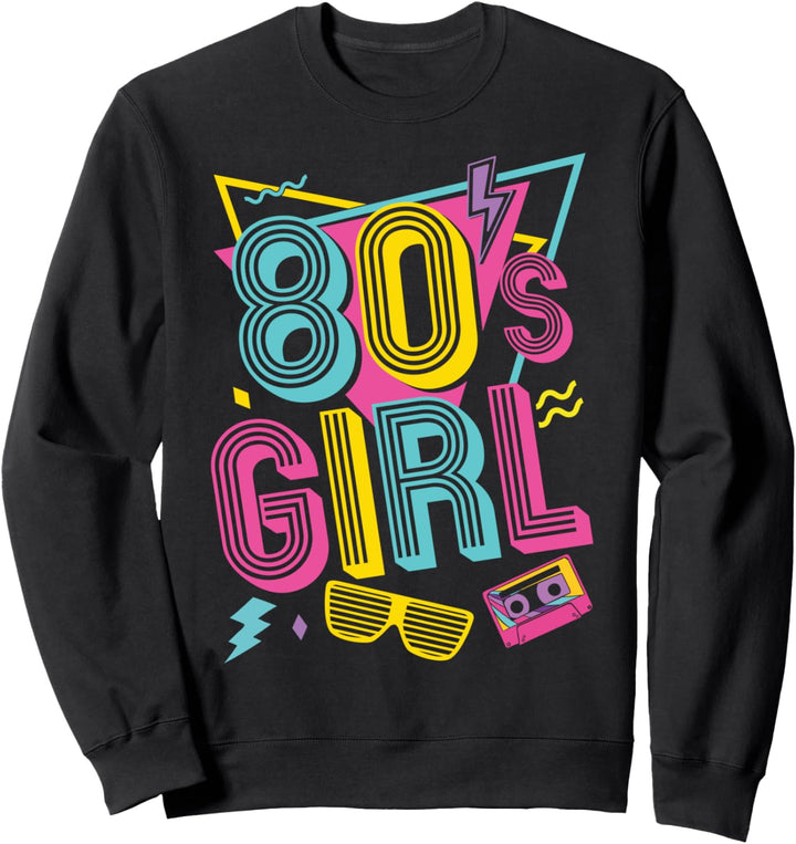 80er Jahre Mädchen 80s Girl Sweatshirt