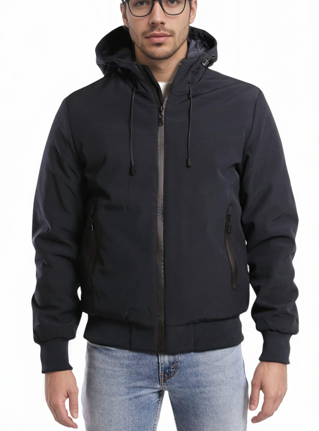 TONY BACKER Herren-Winterjacke, Softshelljacke, wasserdicht, winddicht, mit Kapuze, warme Jacke für