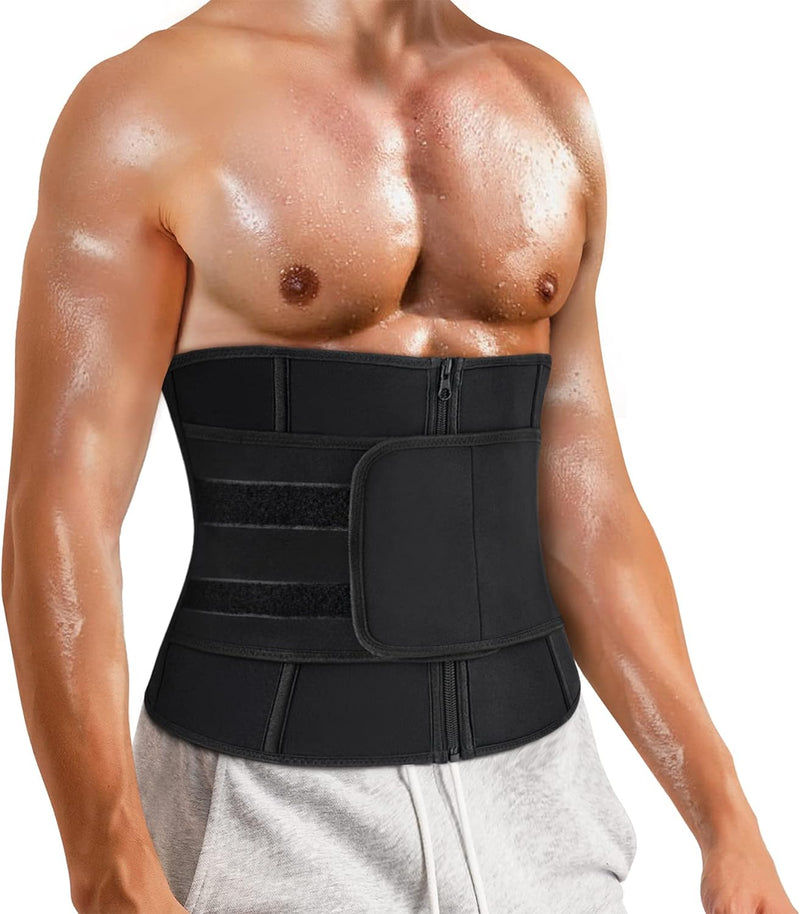 CHUMIAN Herren Bauchweggürtel Fitnessgürtel Verstellbare Neopren Sauna Gürtel Schwitzgürtel Taille T