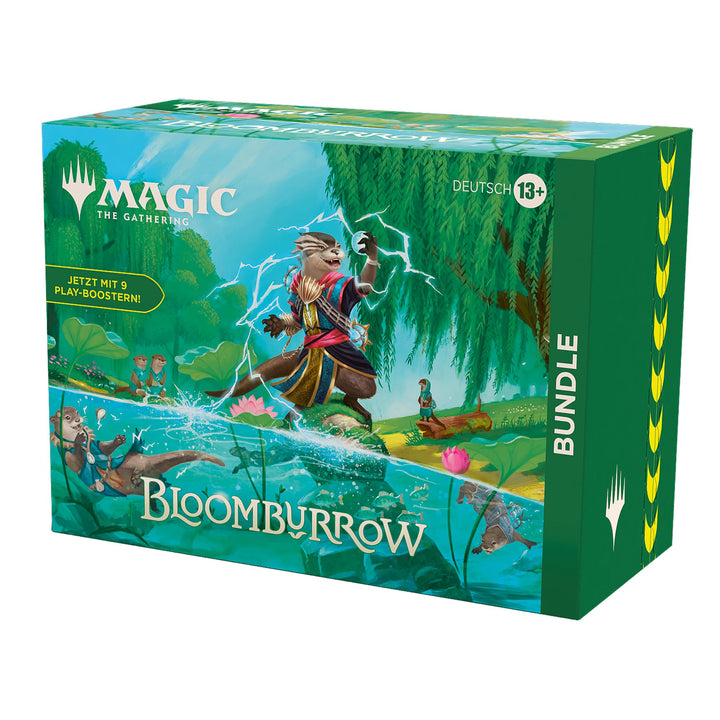 Magic: The Gathering Bloomburrow-Bundle – 9 Play-Booster, 30 Länderkarten + exklusives Zubehör (deut