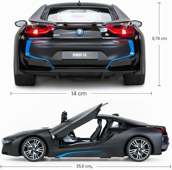Rastar RC Auto | 1:14 BMW i8 Funkferngesteuertes Spielzeugauto, Modellfahrzeug, öffnen der Türen per