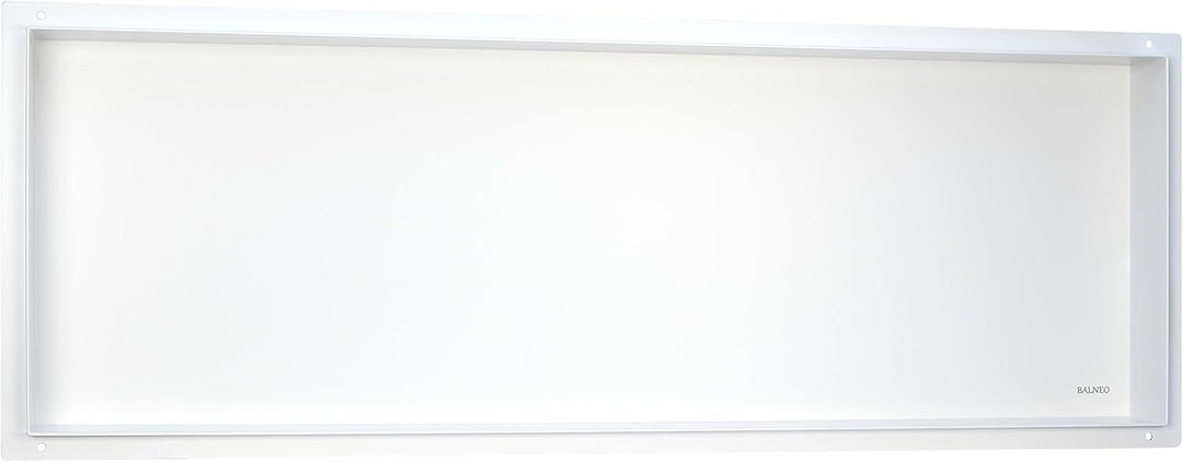 Balneo Wall-Box NO Rim wandnische dusche Edelstahl Duschnische 90x30x10 cm, weiss, wasserdicht, Nisc