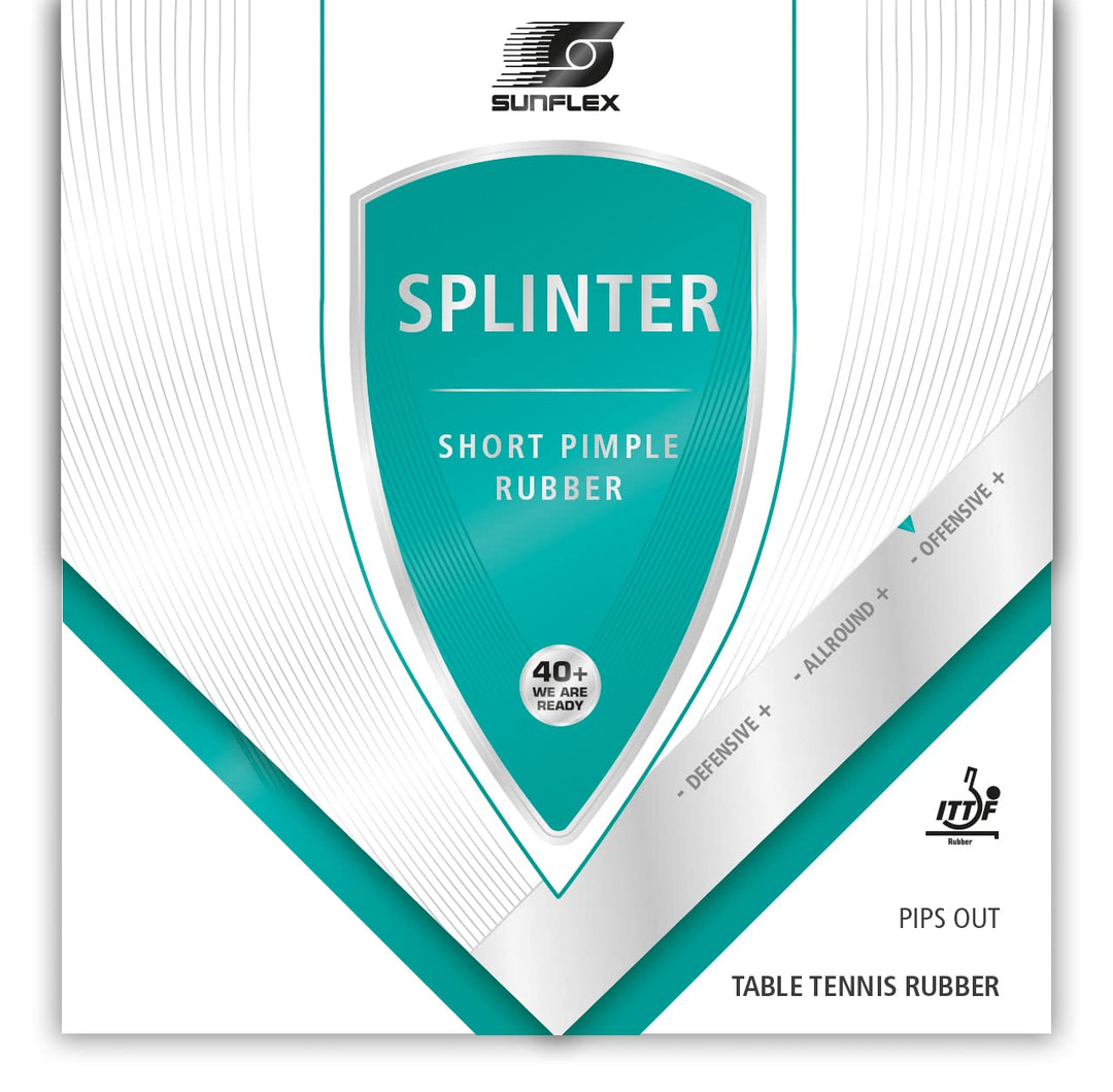 Sunflex Splinter Tischtennis-Belag | professionelle Kurz Noppe | ITTF zugelassen | variantenreiches