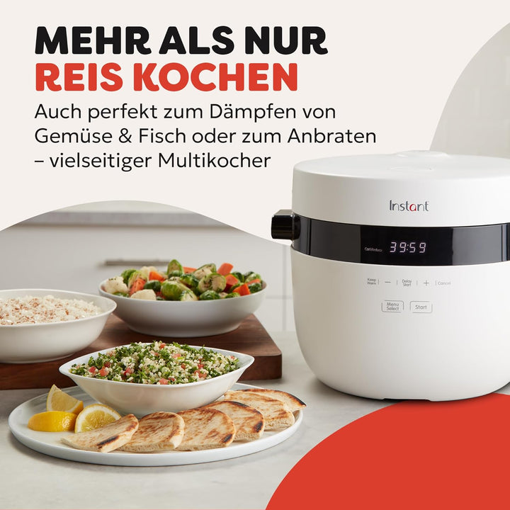Instant Pot Reiskocher & Dampfgarer, 5L (20 Tassen) – Antihaft-Kochtopf, spülmaschinenfest, Dämpfein