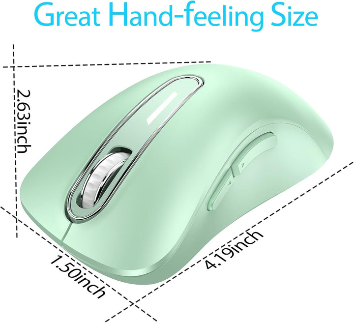 memzuoix Kabellose Maus 2.4GHz, Tragbare Optische Wireless Maus 1400 DPI mit Mini-USB-Empfänger, 5 T