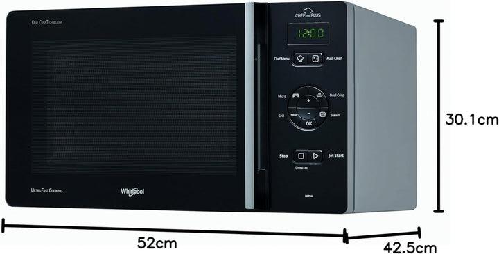 Whirlpool chefplus Arbeitsplatte – Kombinierter Mikrowelle (Arbeitsplatte, Mikrowelle, 25 l, 800 W,