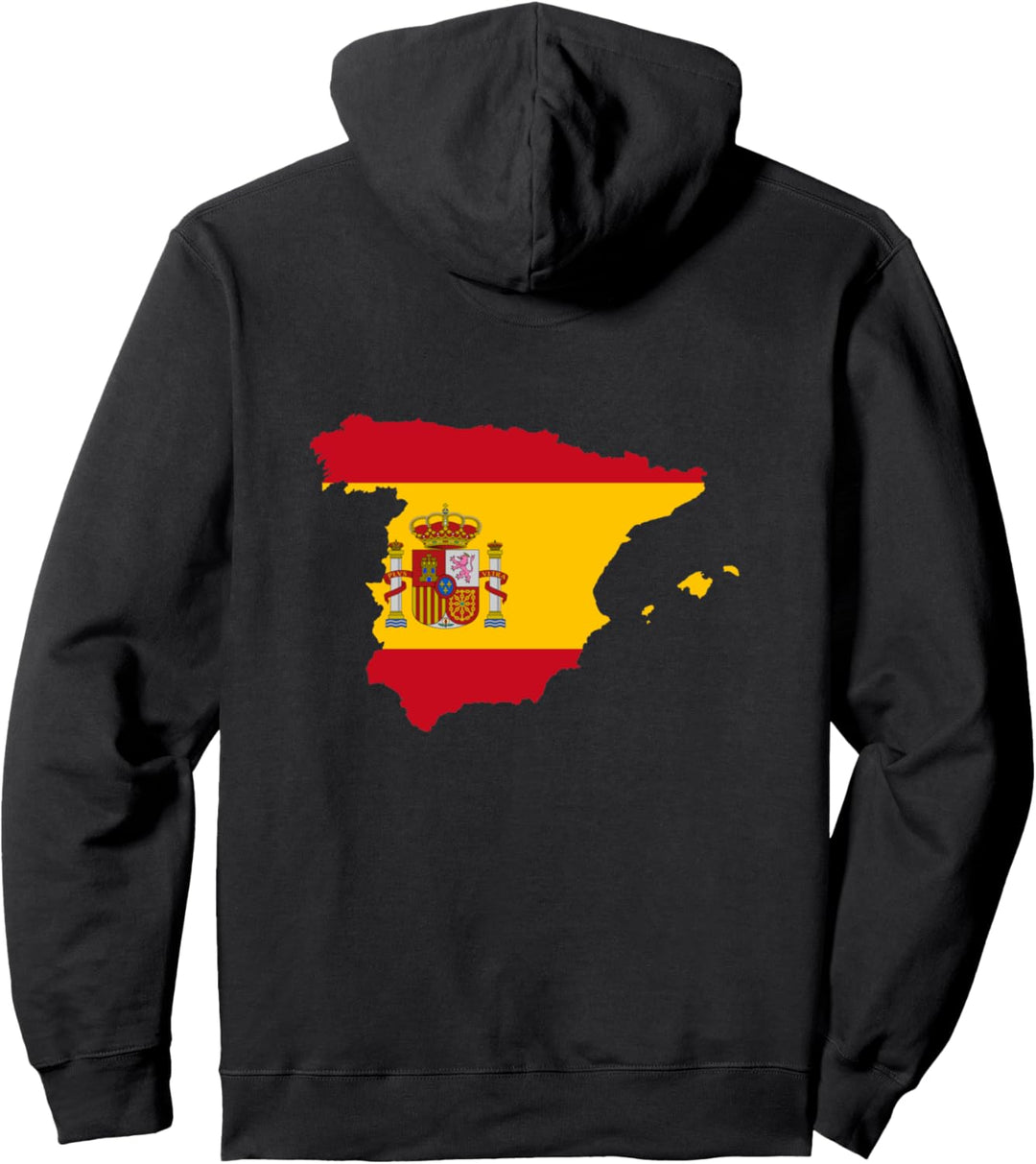 Umriss des Landes Spanien auf der Flagge Pullover Hoodie