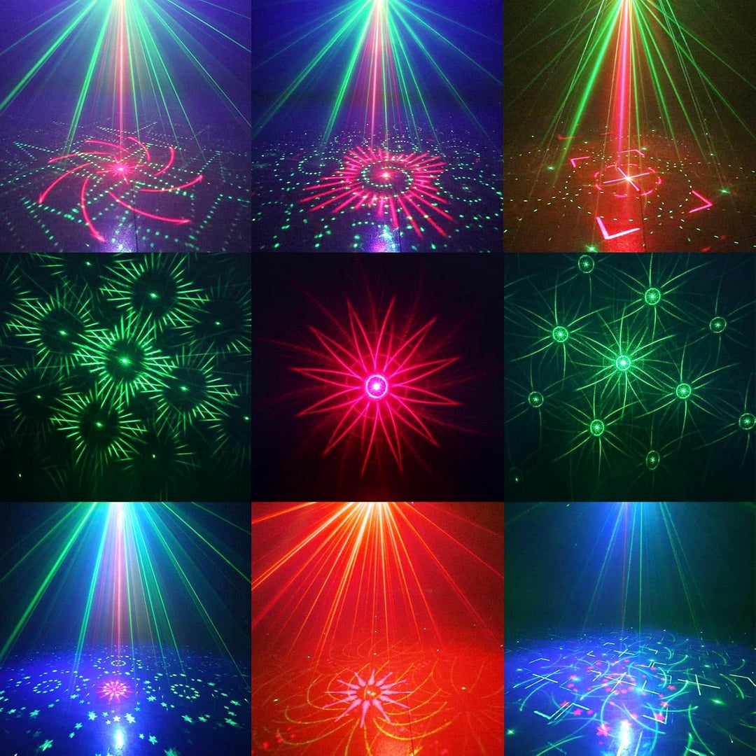 Fwiull Discolicht Partylicht mit Fernbedienung, 3 in 1 Musikgesteuert Disco Licht Party Lichter mit