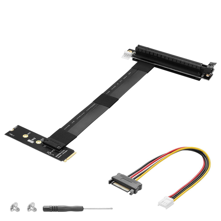 CERRXIAN M.2 NGFF auf PCI-e 16x Grafik-Riser-Karte, 90 Grad links M.2 NGFF-Schlüssel auf PCI-Express
