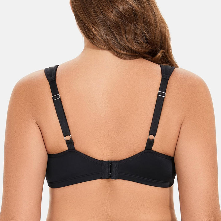 MELENECA Damen-Minimizer-BH in Übergrösse, vollständig bedeckend, nahtlos, Nicht gepolstert 70E Schw