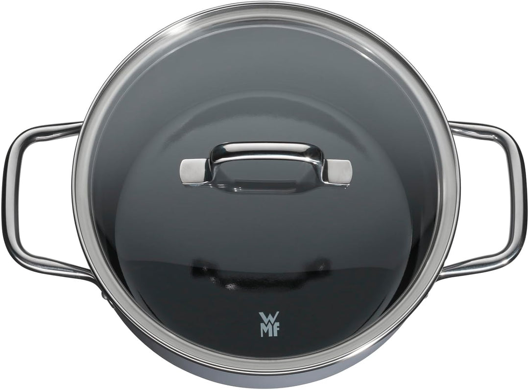 WMF Fusiontec Essential Topfset Induktion 3-teilig, Kochtopf Set mit Glasdeckel, Induktions Töpfe Se