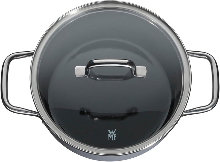 WMF Fusiontec Essential Topfset Induktion 3-teilig, Kochtopf Set mit Glasdeckel, Induktions Töpfe Se