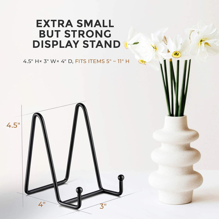 TR-LIFE Tellerständer für Display – 11,4 cm Tellerhalter Display Ständer + Metallrahmen Halter Ständ