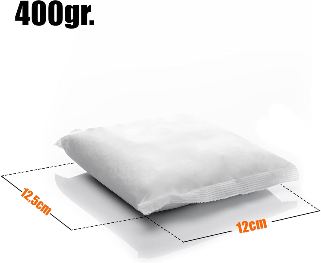 BigDean 12x 400g Luftentfeuchter Nachfüllpack Feuchtigkeitskiller Feuchtigkeits-Stopper Nachfüll-Beu