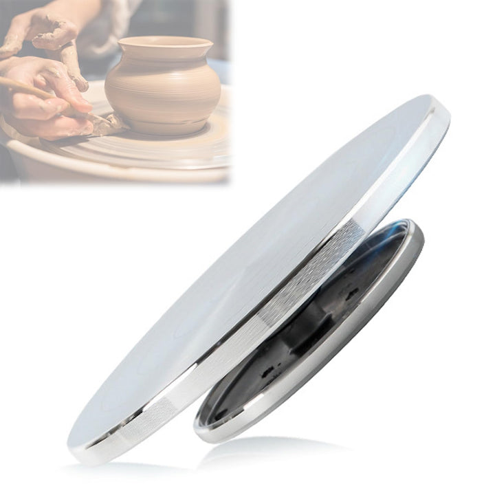 Töpferscheibe, 25cm Aluminium Drehscheibe Töpfern Craft Clay Drehteller, Doppelseitige Keramik Dreht