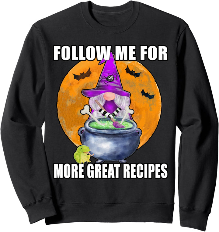 Lustiger Halloween Hexenzwerg Folge mir für weitere tolle Sweatshirt