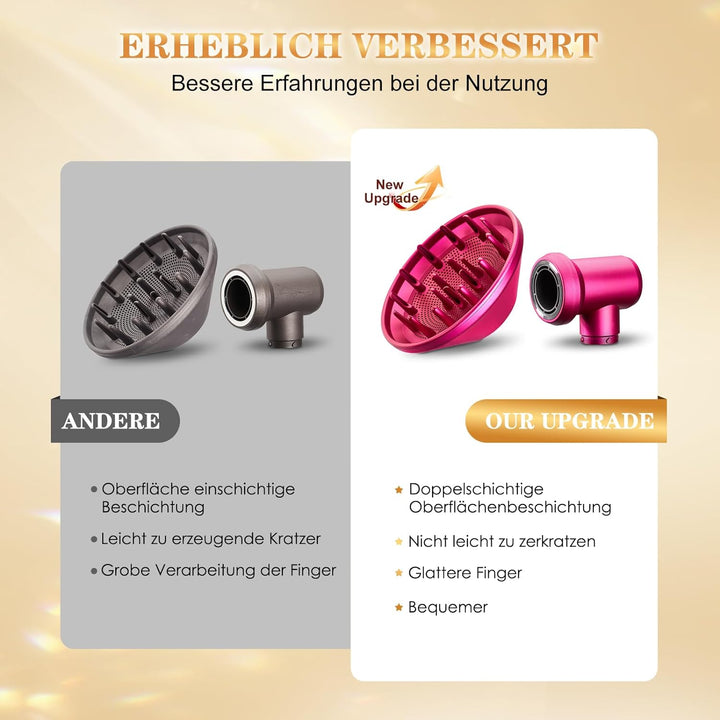 Diffusor und Adapter für Dyson Airwrap Styler HS01 HS03 HS05, Haarstyler Diffusor Föhn Aufsatz, für