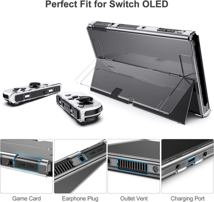 Switch Tasche für NS Switch OLED - innoAura 18 in 1 Switch Zubehör mit Switch Hülle, Switch Spiele A