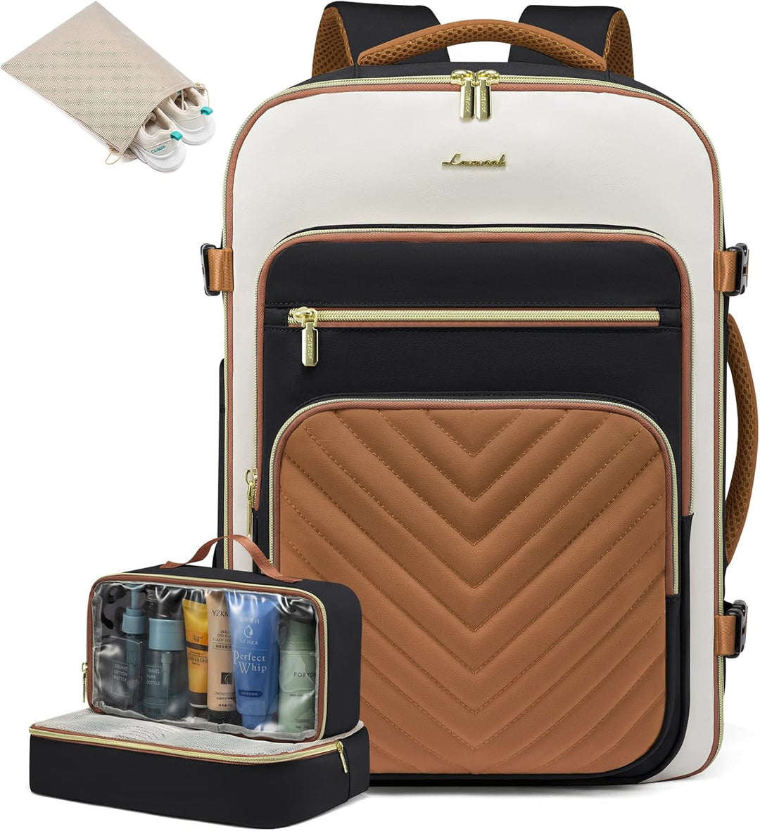 LOVEVOOK Rucksack Handgepäck Flugzeug, 40L Reiserucksack Damen Gross, Wasserdicht Laptop Rucksack Da