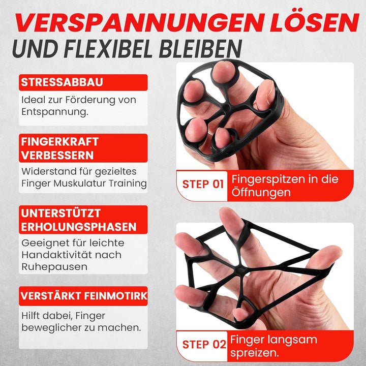 FUNFLEX Handtrainer Fingertrainer, Griffkraft Trainer 2er Set, 5-60kg Einstellbarer Widerstand Unter