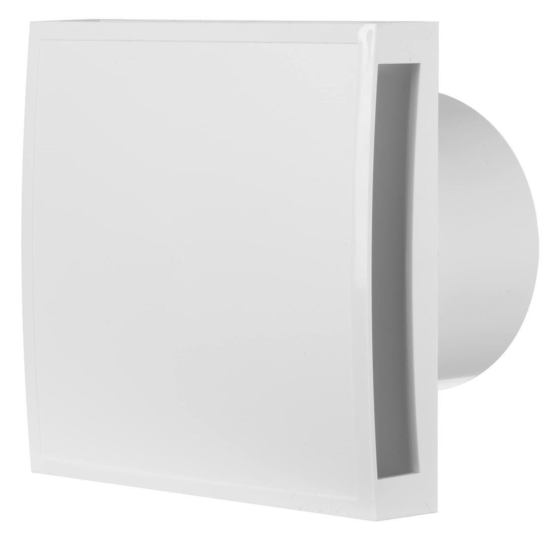 Steinberg14 Ø 100mm Badlüfter Fan - Weiss Front - Ventilator zur Belüftung in Bad und WC Lichtschalt