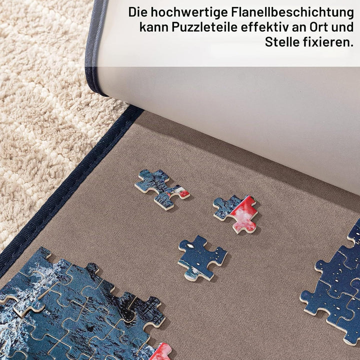 Tektalk Puzzle Board mit 6 Sortierschalen, tragbare Puzzlematte mit transparenter wasserdichter &amp; st